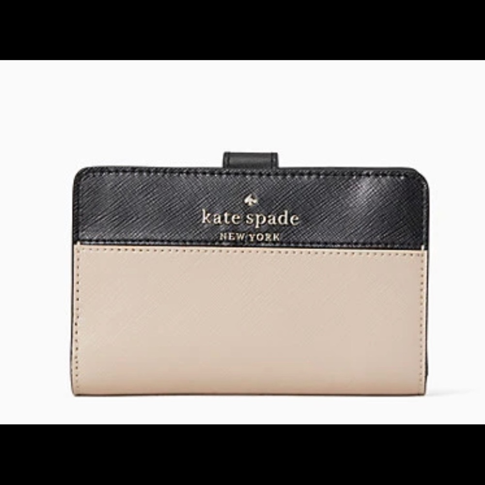 Kate Spade staci colorblock medium compact bifold wallet